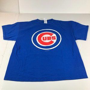 2003 Delta MLB Baseball Chicago Cubs Shirt Adult Extra Large Blue Big Logo Tee